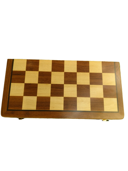 Wooden Foldable Magnetic Chess Board Set with Magnetic Pieces (15*15 inch)