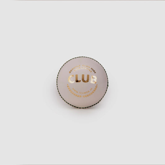 SG Club White Leather Cricket Ball
