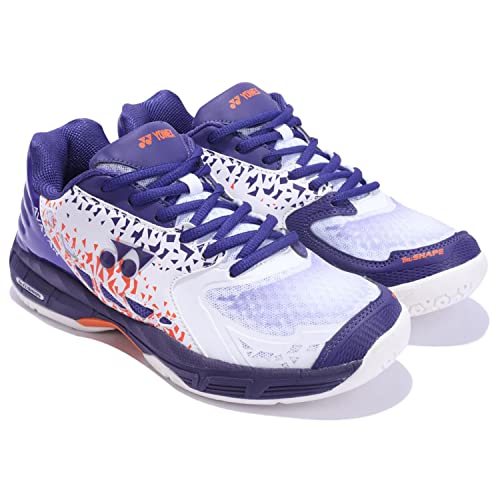 Yonex Avatar Badminton Shoes - White/Medieval Blue/Dragon Fire
