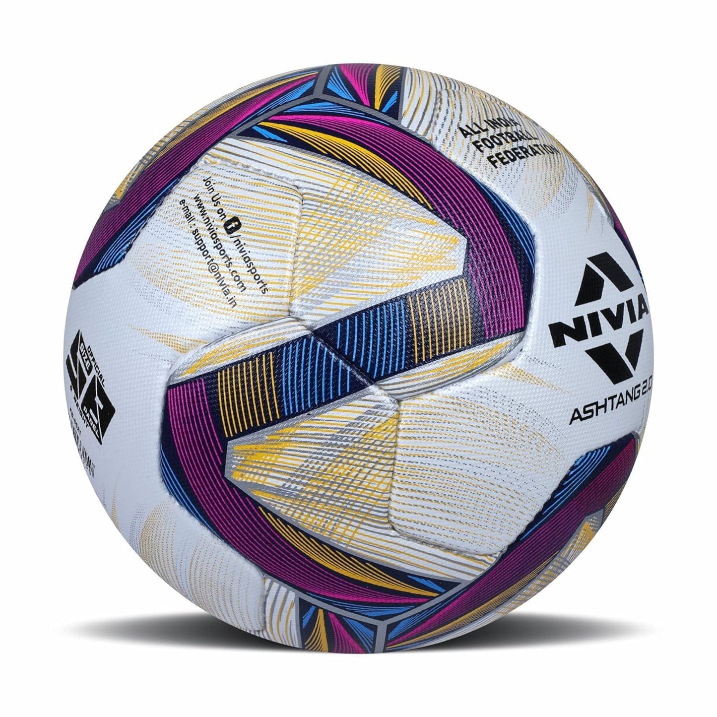 Nivia Ashtang 2.0 FIFA Pro 8-Panel Football Size - 5