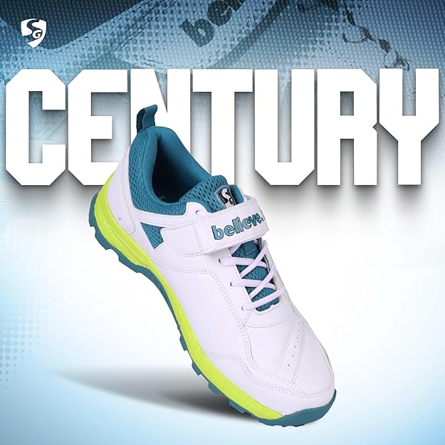 SG Century 6.0 Cricket Shoes (White/Green)