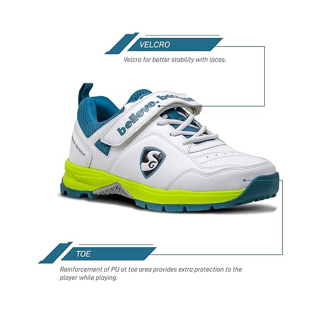 SG Century 6.0 Cricket Shoes (White/Green)