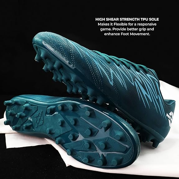 Nivia Encounter 11 Football Shoes for Men (Green)