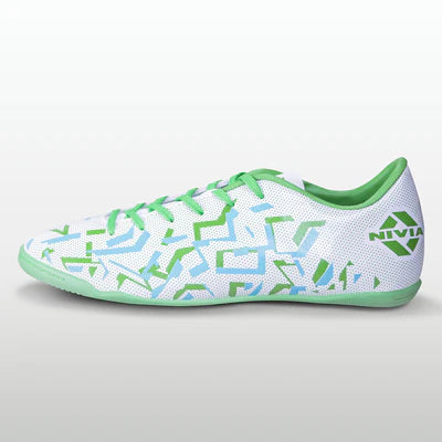 Nivia Encounter 10 Futsal Football Shoes for Men White Jalandhar Style