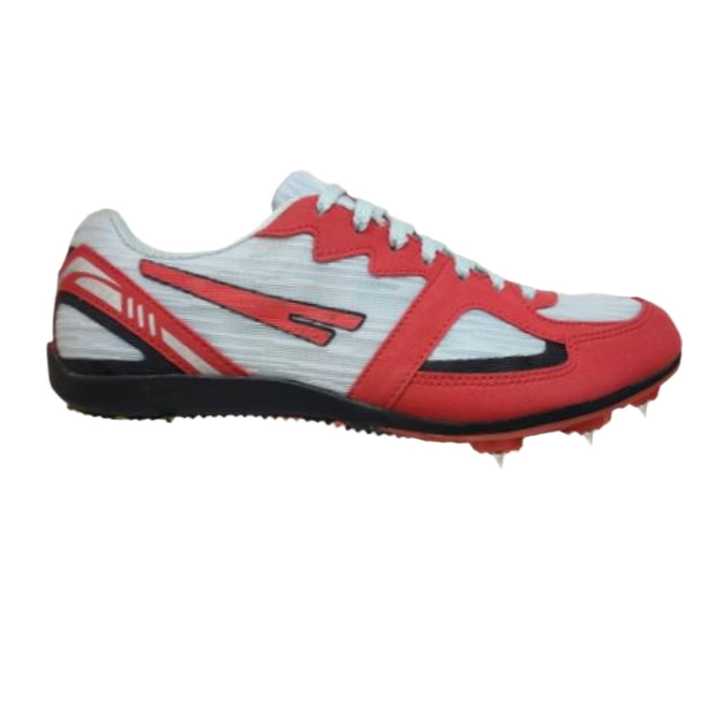 Sega Endurance Spikes Running Athletic Shoes for Men (Red/Silver