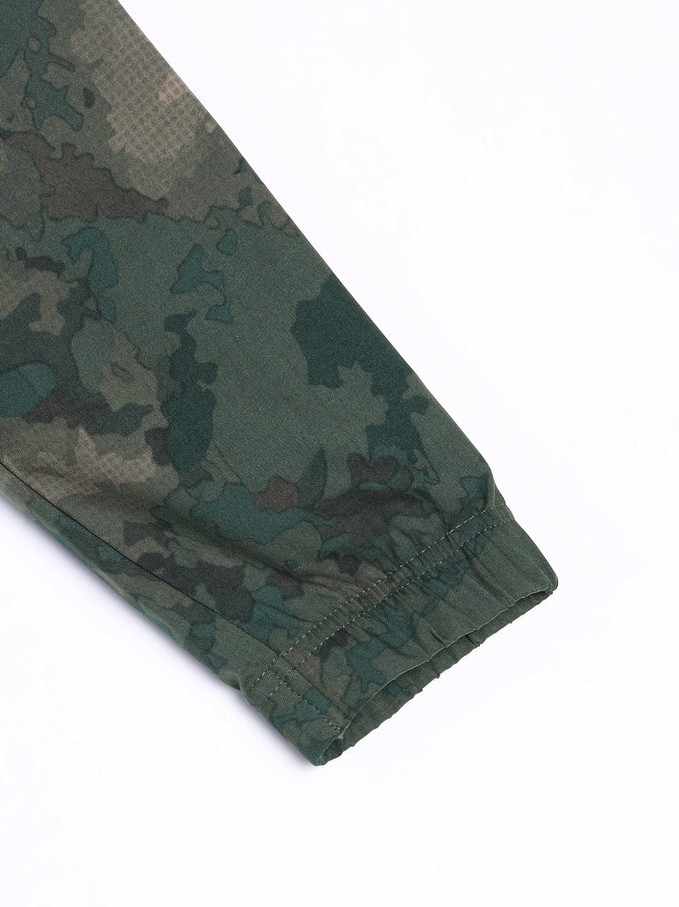 Technosport Printed Slim Fit Mock Neck Jacket with TS FLEXI For Men OR-92 (Green Bog)