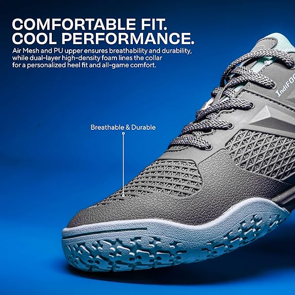 Nivia Jury Badminton Shoes For Men (Grey)