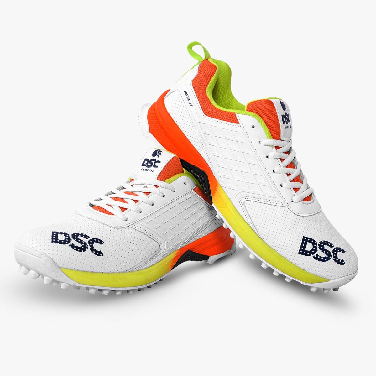 DSC Jaffa GT Cricket Shoes (White/Orange)