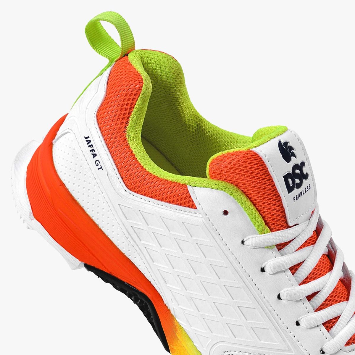 DSC Jaffa GT Cricket Shoes (White/Orange)