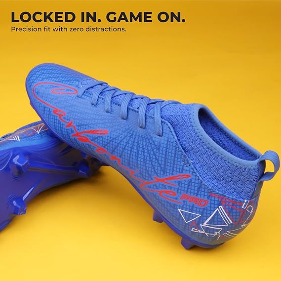 Nivia Pro Carbonite 7.0 Football Shoes for Men (Mid Blue)