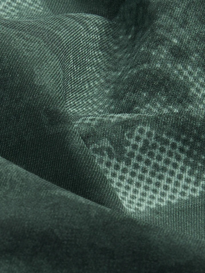 Technosport Printed Slim Fit Mock Neck Jacket with TS FLEXI For Men OR-92 (Muted Green)