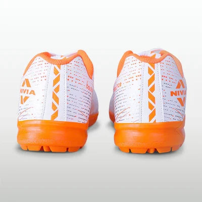 Nivia Bounce Cricket Shoes for Men - White/Orange