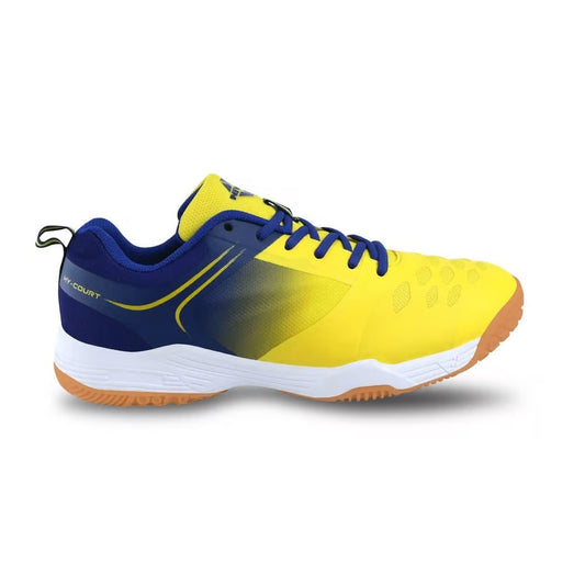 NIVIA HY-COURT 2.0 Badminton Non Marking Shoes (Yellow / Blue)