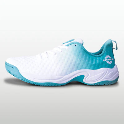 Nivia Power Smash Tennis Shoes (White/Sky Blue)