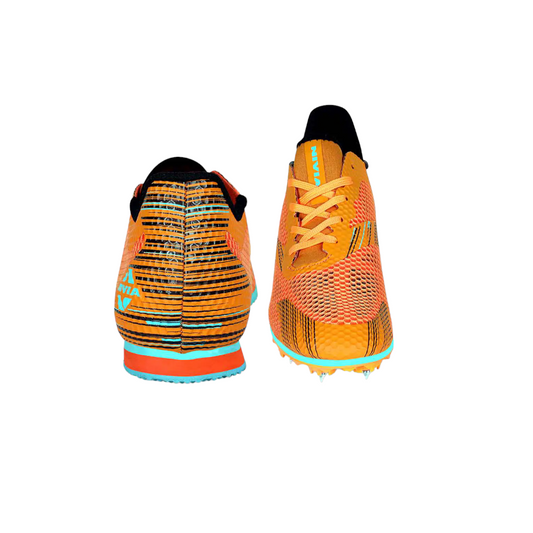NIVIA TF-800 Track and Field Spikes Running Athletic Shoes (Orange)