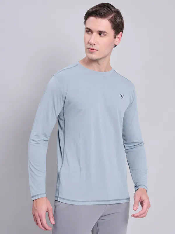 TechnoSport Crew Neck Full Sleeve Dry Fit T Shirt for Men OR-17 (TURBULANCE)