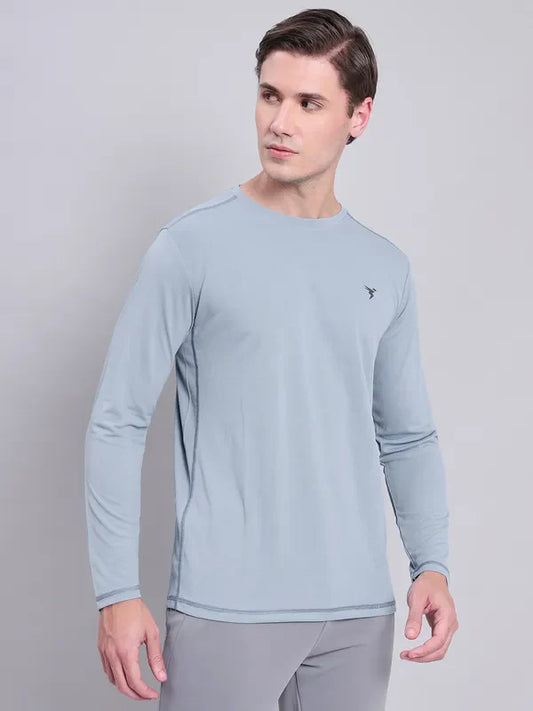 TechnoSport Crew Neck Full Sleeve Dry Fit T Shirt for Men OR-17 (TURBULANCE)