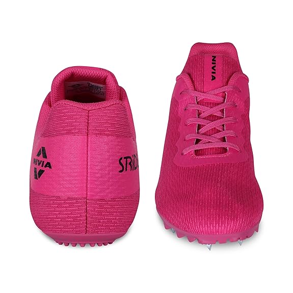 Nivia Stride 3.0 Spike Running Shoes For Men (Fluorescent Pink)