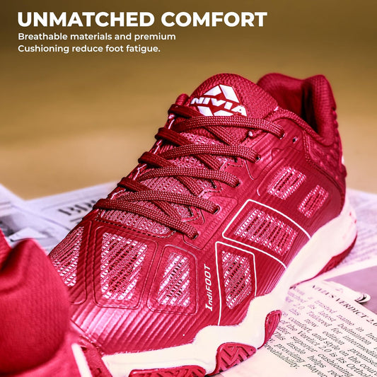 Nivia Verdict 2.0 Badminton Shoes For Men (Red)