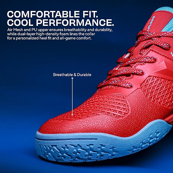 Nivia Jury Badminton Shoes For Men (Red)