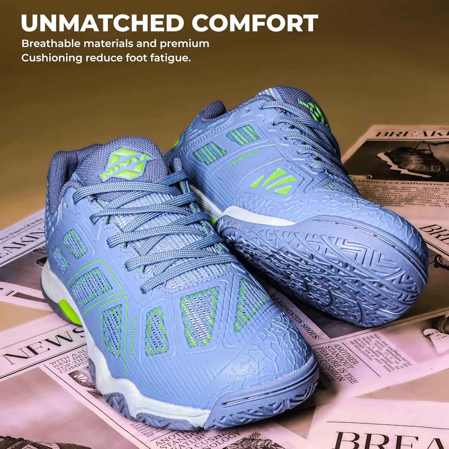 Nivia Verdict 2.0 Badminton Shoes For Men (Slate)