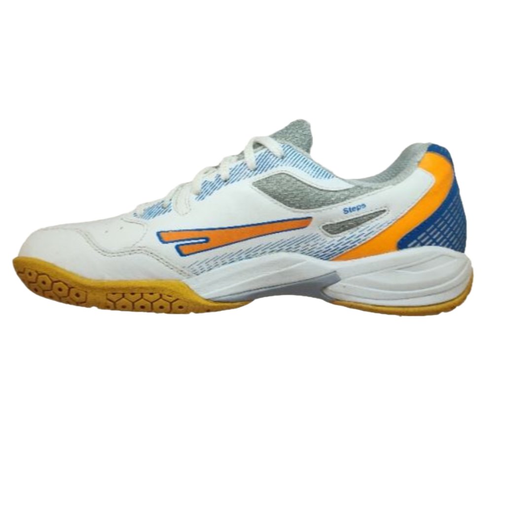 Sega Steps Badminton Shoes - White/Orange