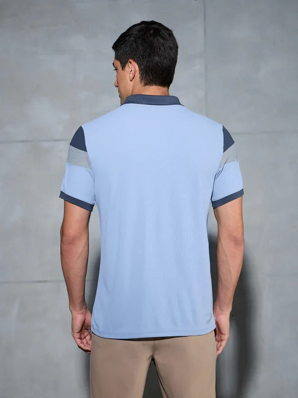 TechnoSport Polo Neck Half Sleeve Dry Fit T Shirt for Men P-772 (Troposhere)