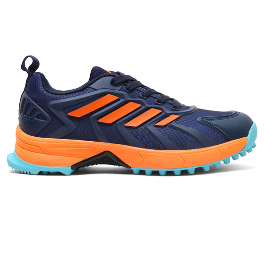 Tracer Ultimate 2251 Rubber Studs Cricket Shoes - Navy/Orange