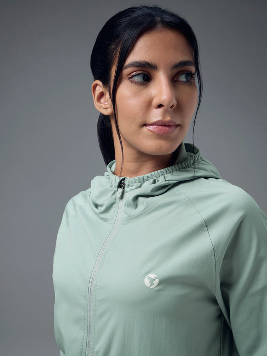 Technosport Slim Fit Hooded Jacket For Women WR-16 (Ultimate Gray)