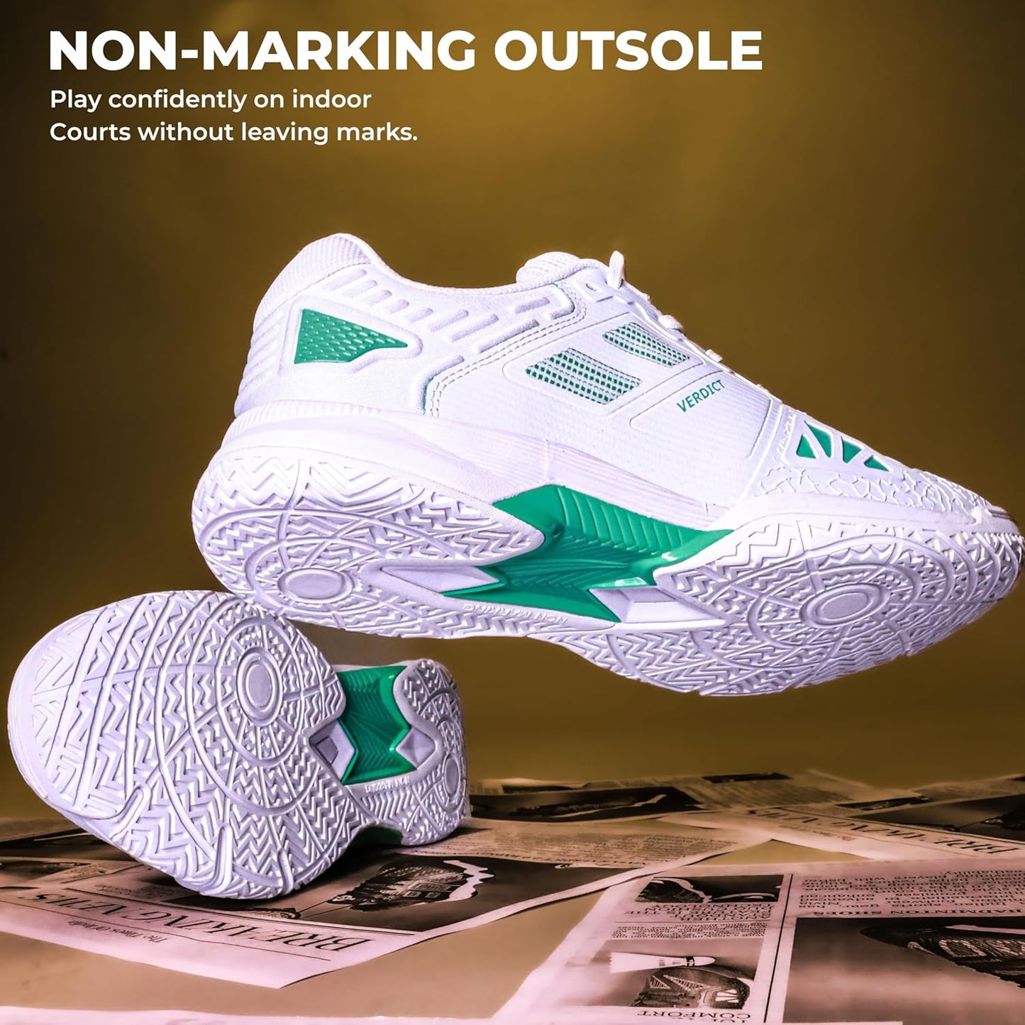 Nivia Verdict 2.0 Badminton Shoes For Men (White)
