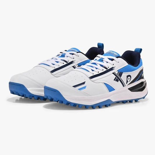 Dnine Blaster-2 Rubber Studs Cricket Shoes (White/Blue)
