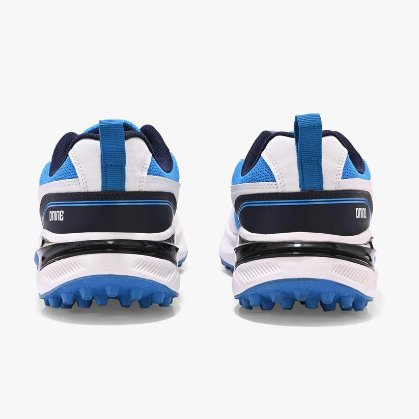 Dnine Blaster-2 Rubber Studs Cricket Shoes (White/Blue)