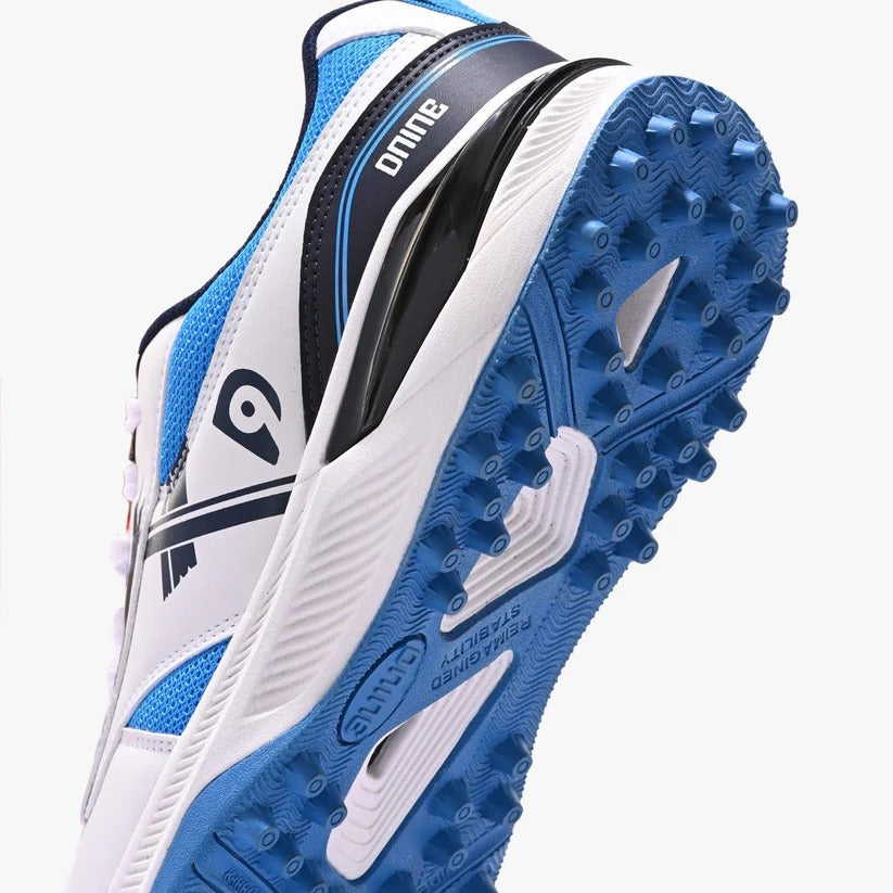 Dnine Blaster-2 Rubber Studs Cricket Shoes (White/Blue)