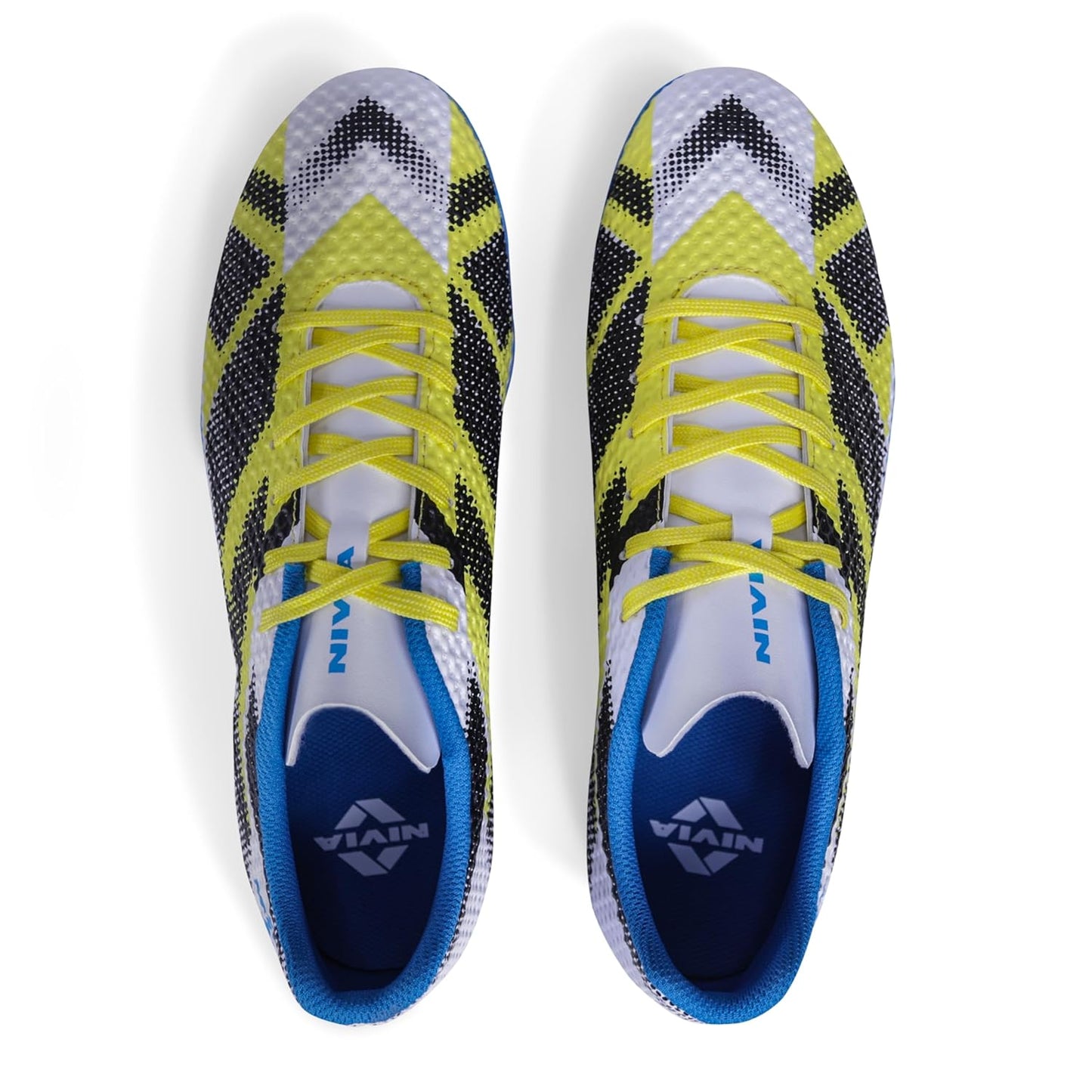 Nivia Dagger Football Shoes for Men (White/Blue)