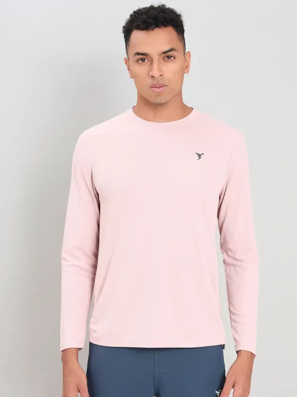 TechnoSport Crew Neck Full Sleeve Dry Fit T Shirt for Men OR-17 (Onion)