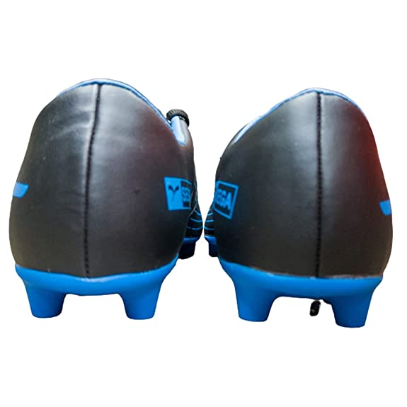 Sega Spectra Leather Football Shoes (Black/Blue)