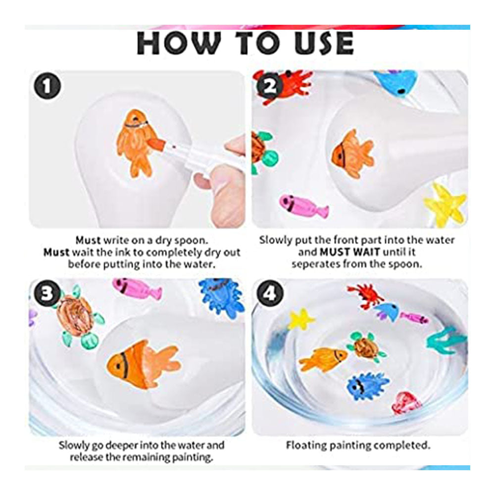 Colorful Magical Water Floating Painting Pen 8pcs