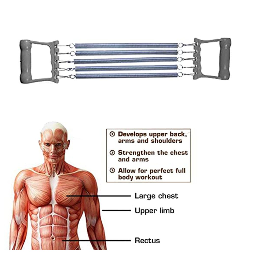 Chest Expander 5 Spring Fitness Equipment