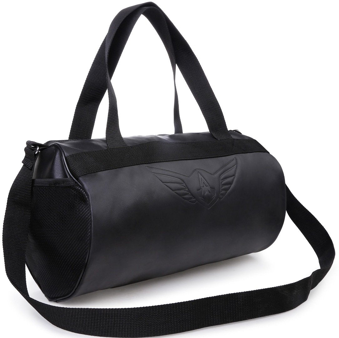 Black Duffel Bag, Holdall Bag, Leather Gym Bag