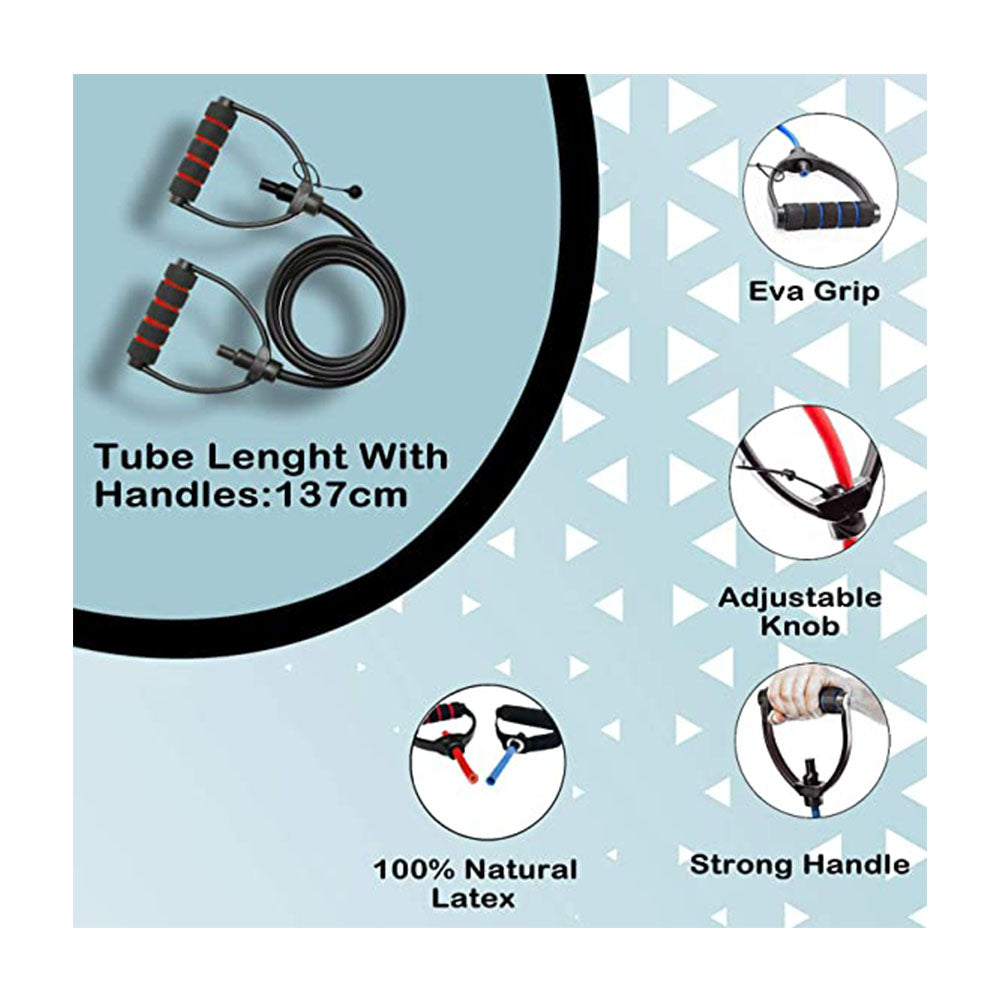 Adjustable Toning Tube Full Body Home Gym Resistance Tube