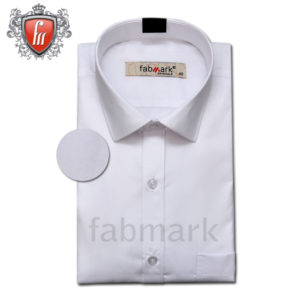 Fabmark Men's Formal Cotton Shirt White