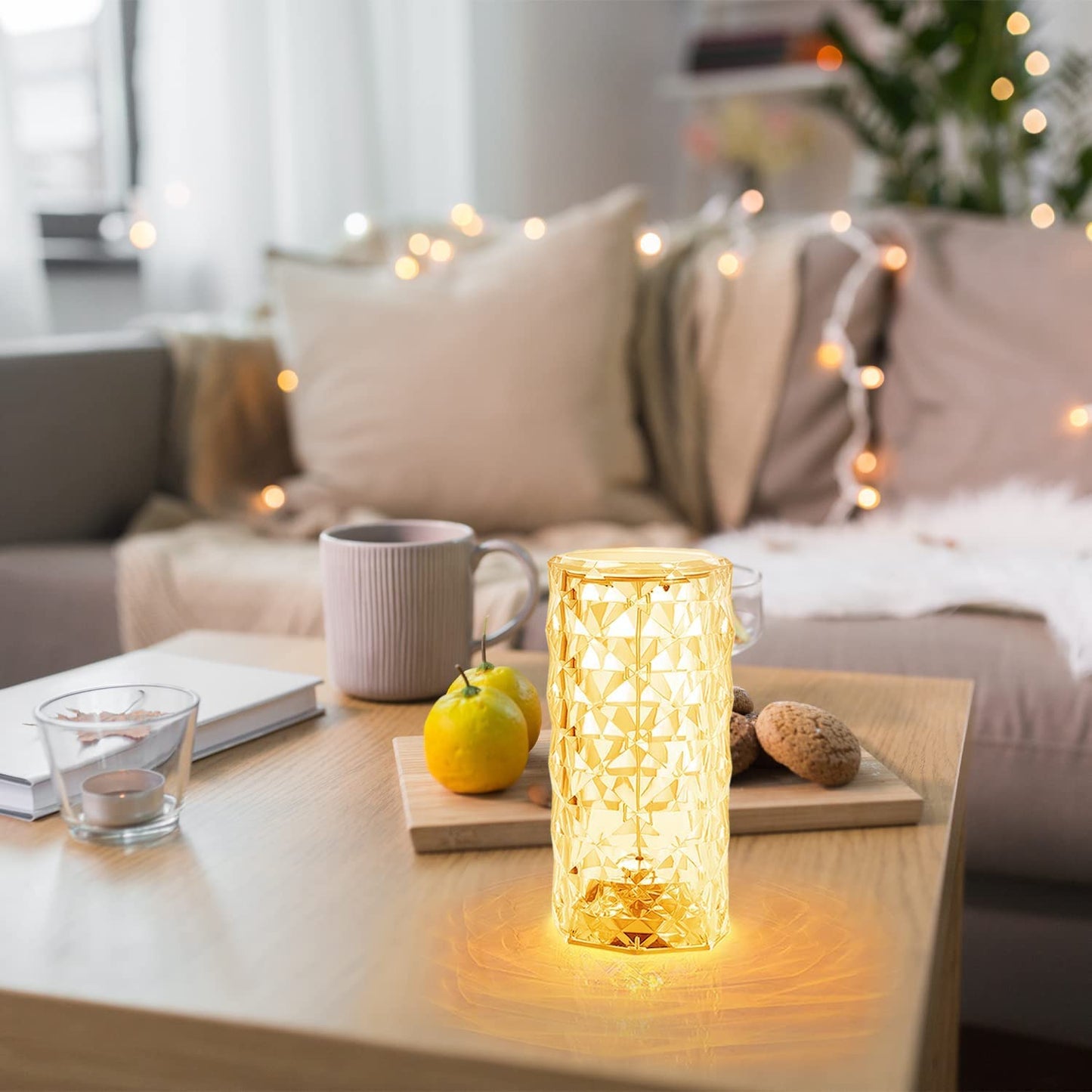 Crystal Acrylic Touch 16 Colors Changing Rose Decorative 3D LED Table Lamp