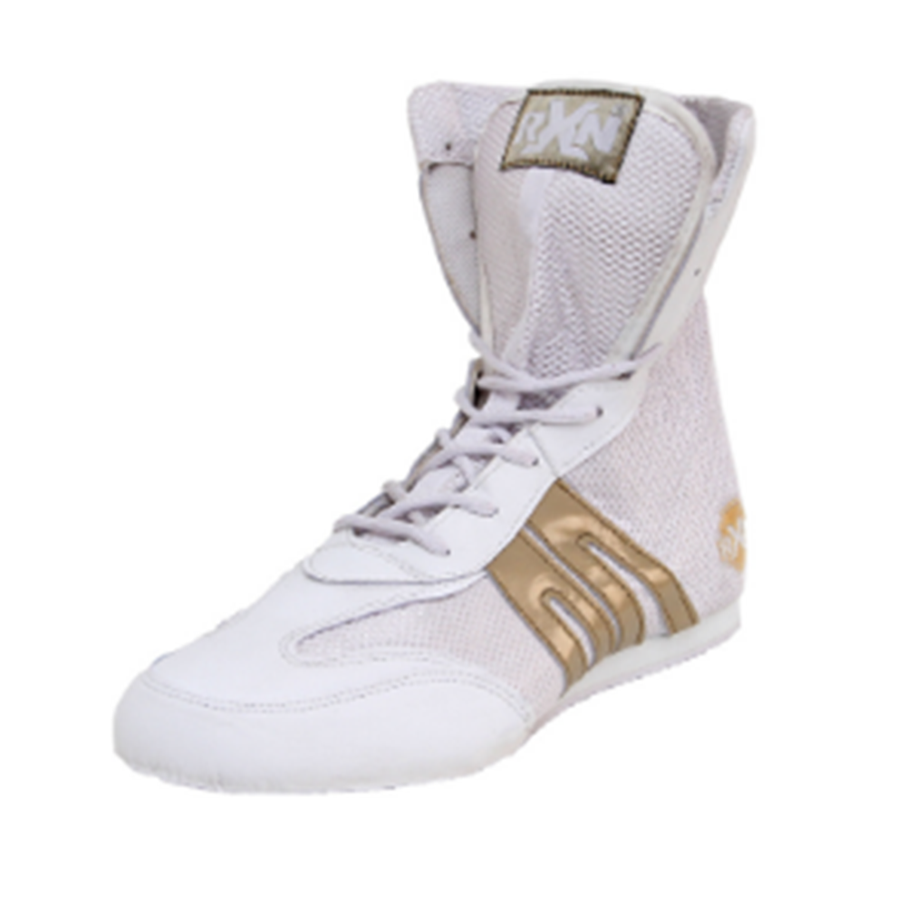 Boxing shoes white and gold online