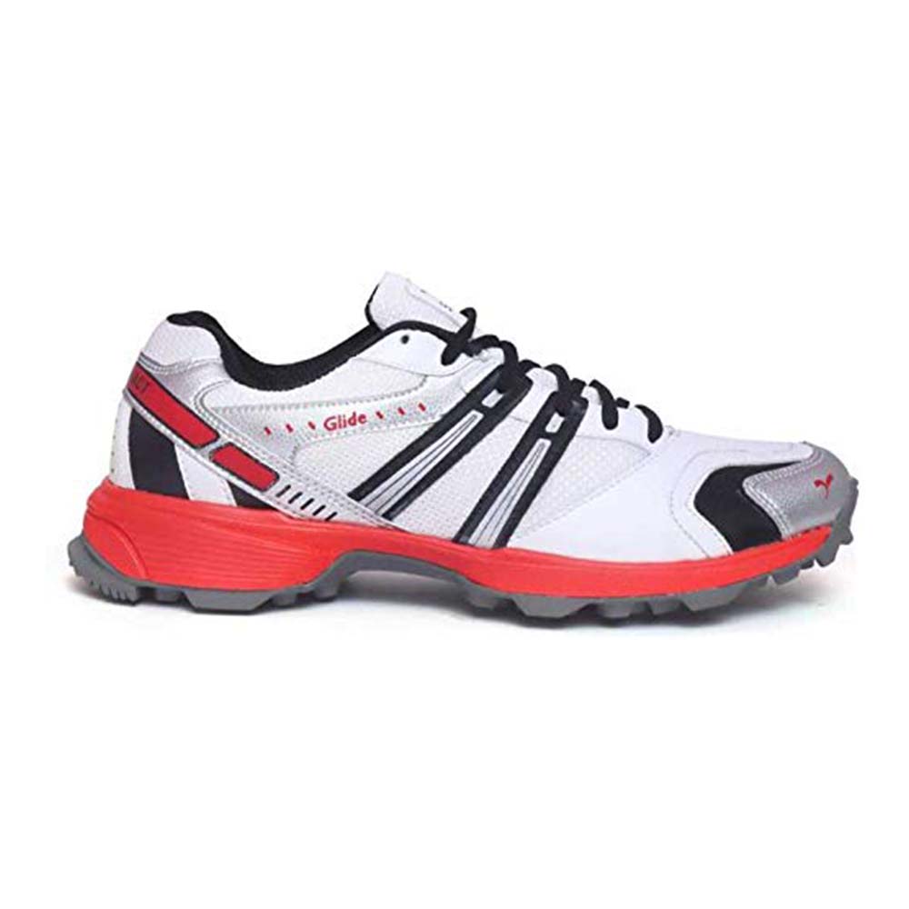 Sega Glide Cricket Shoes (White/Red) - Main Image