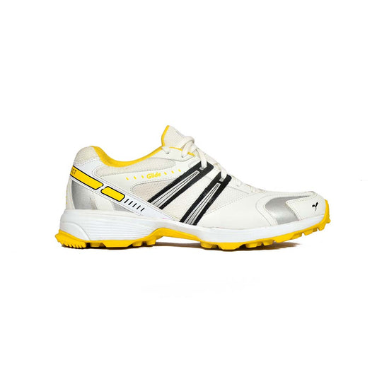 Sega Glide Cricket Shoes (White/Yellow)