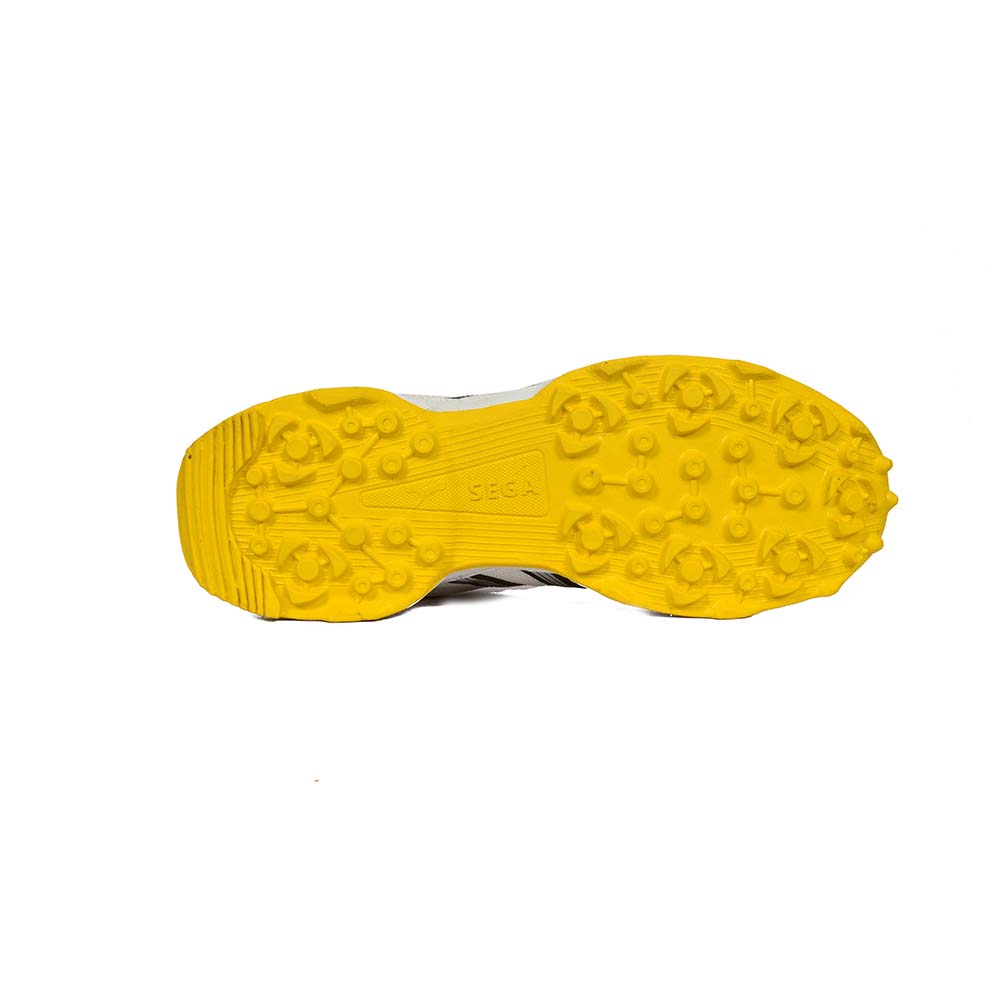 Sega Glide Cricket Shoes (White/Yellow)