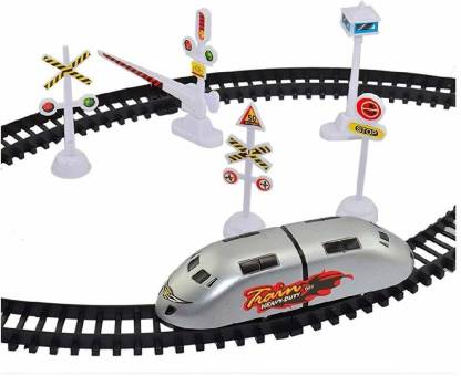 High Speed Metro Train with Round Track with Sign Boards for Kids