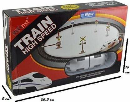 High Speed Metro Train with Round Track with Sign Boards for Kids