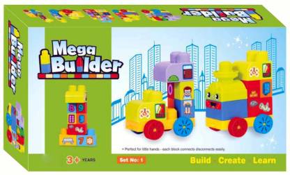 Mega Builder Jumbo Colorful Blocks Puzzle Learning Game For kids