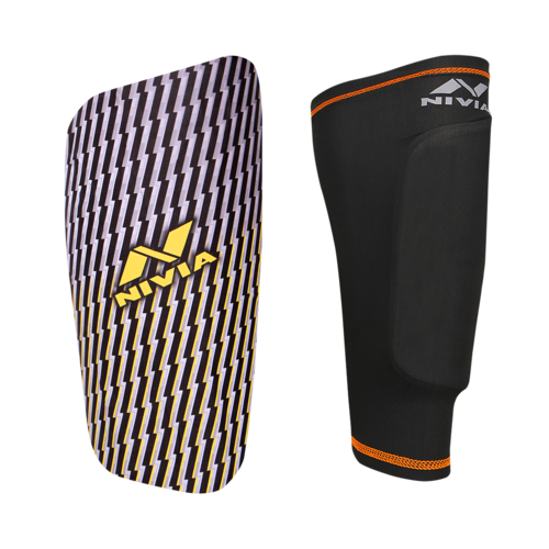NIVIA Classic Carbonite with Sleeve Football Shin Guard
